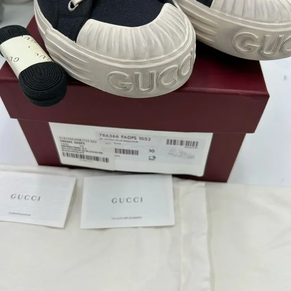 Men's Gucci, Julio web canvas sneakers size 10 made in Spain